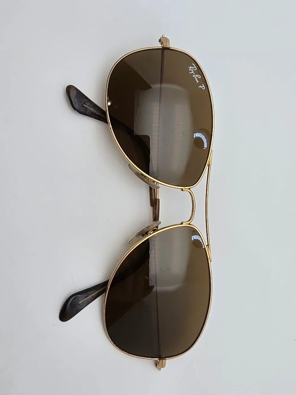 Ray-Ban RB3362 Cockpit Gold Frame Polarized Brown B-15 Lens Aviator Sunglasses